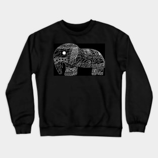 indie elephant in bazar of pattern ecopop Crewneck Sweatshirt